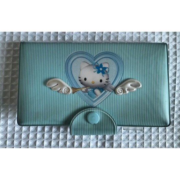 Vintage 2001 Sanrio Hello Kitty Blue Angel Wallet Good Condition *Rare - Picture 6 of 6